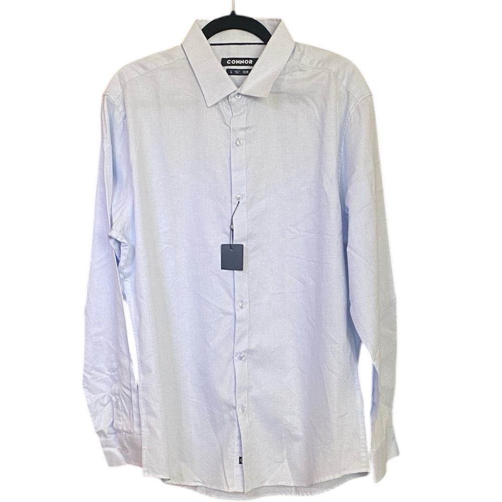 CONNOR Men's Light Blue Slim Dress Shirt